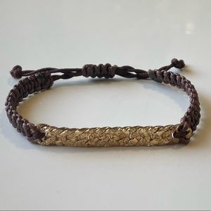 New Gold Chain by the Inch with Threaded Cord Bracelet for Men